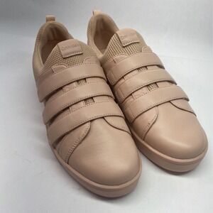 Calvin‎ Klein Womens Irah Comfort Sneaker Dusty Pink Hook & Loop Sheer Satin 9 M